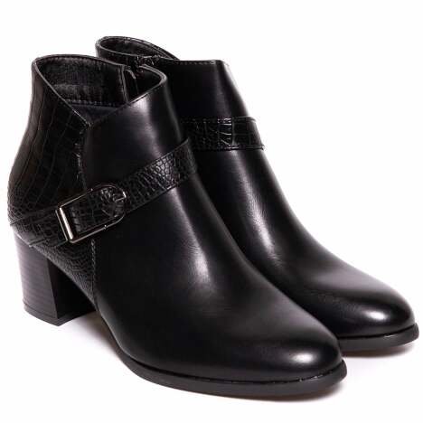 Botine dama Hebaly, Negru 38